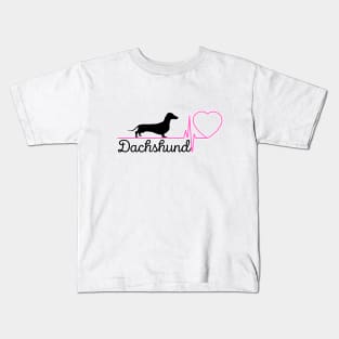 I love dachshunds pink heart Kids T-Shirt